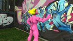 anthro blonde_hair butt graffiti graffiti_on_wall grass hair hand_in_pocket holding_spray_bottle male muscular muscular_anthro muscular_male nude nude_anthro nude_male outside plant pockets purple_body purple_skin rear_view smile solo spray_bottle standing tail yellow_body yellow_skin mightyk asian_mythology east_asian_mythology japanese_mythology level-5 mythology yo-kai_watch roughgraff lizard reptile scalie yokai 16:9 2024 3d_(artwork) digital_media_(artwork) hi_res widescreen