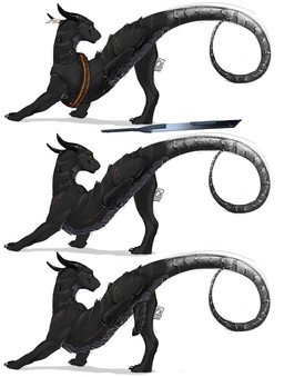 animal_genitalia arm_scar black_body black_penis chest_scar cybernetics earless erection feral genital_slit genitals horn leg_scar looking_at_viewer looking_back looking_back_at_viewer machine male melee_weapon penis presenting presenting_penis raised_leg scales scar simple_background smile solo standing sword tail tapering_tail teeth weapon white_background yellow_eyes i-psilone mythology thal_verscholen cyborg dragon mythological_creature mythological_scalie scalie 2017 hi_res multiple_images