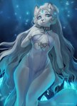 anthro breasts clothed clothing ear_piercing female fur hair long_hair piercing slightly_chubby slightly_chubby_anthro slightly_chubby_female solo white_body white_fur wide_hips juliathedragoncat felid mammal hi_res