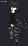 2_tails 3_toes 4_horns anthro black_background black_body black_clothing black_footwear black_fur black_hoodie black_horn black_legwear black_sclera black_socks black_thigh_highs black_thigh_socks black_topwear bottomless breasts chest_tuft clothed clothing countershade_face countershade_fur countershade_legs countershade_thighs countershade_torso countershading curved_horn digitigrade ear_piercing ear_ring eyelashes feet female footwear fur grey_clothing grey_footwear grey_legwear grey_socks grey_thigh_highs grey_thigh_socks hand_behind_head hoodie horn legwear multi_horn multi_tail multicolored_body multicolored_fur piercing pupils ring_piercing simple_background small_breasts socks solo spade_tail standing tail thigh_highs thigh_socks three-quarter_view toes topwear tuft two_tone_body two_tone_fur white_body white_countershading white_fur white_pupils justbirb mammal unknown_species absurd_res artist_name character_request digital_media_(artwork) full-length_portrait greyscale hi_res krita_(artwork) monochrome portrait