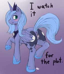 after_sex anus blue_body blue_feathers blue_hair blush bodily_fluids butt cum cum_drip cum_in_vagina cum_inside cum_on_ground cutie_mark dripping feathered_wings feathers female feral genital_fluids genitals green_eyes hair horn humor looking_back mane pun quadruped simple_background smile solo tail tail_anus text visual_pun vulva wings crookedtrees friendship_is_magic hasbro my_little_pony mythology princess_luna_(mlp) equid equine mammal mythological_creature mythological_equine winged_unicorn digital_media_(artwork) english_text shaded