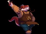 anthro apron beard belly big_belly bottomwear clothing facial_hair humanoid_hands kemono male mature_male overweight overweight_male pants red_body simple_background solo sweater topwear transparent_background nanadragon4 lifewonders tokyo_afterschool_summoners itzamna_(tas) iguana iguanid lizard reptile scalie 2022 4:3 alpha_channel