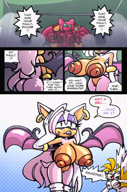 2_tails anthro areola areola_slip big_areola big_breasts big_butt big_nipples breast_expansion breasts butt clothing crossgender dialogue duo ear_piercing ear_ring expansion female fur fused fusion gender_change genitals gloves goo_transformation group handwear huge_breasts multi_tail multicolored_body multicolored_fur nipple_slip nipples nude nude_anthro nude_female piercing purple_wings ring_piercing slime speech_bubble tail text transformation trio vulva wings yellow_body yellow_fur sachasketchy sega sonic_the_hedgehog_(series) calypso_(sachasketchy) miles_prower nails_the_rascal bat canid canine eulipotyphlan fox goo_creature hedgehog mammal animated comic english_text long_playtime