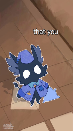 4_fingers age_difference anthro barefoot bat_(object) beak beak_closed biped black_body black_fur black_tail black_tail_tuft blue_clothing blue_hat blue_headwear blue_pajamas blue_topwear bodily_fluids bottomless bottomless_anthro bottomless_male brown_body brown_fur bubble clock clothed clothed_anthro clothed_male clothing duo empty_eyes featureless_crotch feet fingers fur glowing glowing_eyes hat headgear headwear high-angle_view holding_bat holding_object holding_pillow holding_weapon horn humor intense_stutter jacket male mouth_closed nightcap open_clothing open_topwear orange_clothing orange_topwear pajamas pillow pocketwatch shadow sleepwear snot snot_bubble stuttering tail tail_tuft text topwear tuft watch weapon white_eyes yellow_eyes young young_anthro young_male moodytanuki deadlock_(game) mythology valve billy_(deadlock) rem_(deadlock) avian bovid caprine chimera goat gryphon mammal mythological_avian mythological_creature 2026 9:16 animated digital_media_(artwork) english_text hi_res meme short_playtime signature sound subtitled video watermark