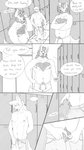 2020 9:16 annoyed anthro beard blush body_hair breath bulge canid canine canis chest_hair cliff_(unpopularwolf) close-up clothed clothing comic crossed_arms dialogue digital_media_(artwork) duo ears_back ears_down elliot_(unpopularwolf) ellipsis english_text erection facial_hair fangs father_(lore) father_and_child_(lore) father_and_son_(lore) hi_res laugh locker locker_room male mammal navel nipples nude parent_(lore) parent_and_child_(lore) parent_and_son_(lore) partially_clothed pivoted_ears pubes public public_erection risky_erection son_(lore) sound_effects standing teeth text underwear undressing unpopularwolf whiskers wolf