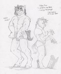 abs anthro anthrofied biceps bulge chin_tuft clothed clothing duo eye_scar eyebrows facial_scar facial_tuft fingernails fur hooves horn humanoid_hands jockstrap jockstrap_only leg_scar male male/male male_anthro mane manly muscular muscular_anthro muscular_male nails narrowed_eyes nipples pecs scar size_difference smile smirk snout snout_scar standing tail text thick_eyebrows topless tuft underwear underwear_only unguligrade ed_mortis fluffy_pony mythology axel_(swiftbitches) brute_(swiftbitches) equid equine fluffy_pony_(species) mammal mythological_creature mythological_equine unicorn 2023 english_text graphite_(artwork) greyscale handwritten_text monochrome pencil_(artwork) sketch traditional_media_(artwork) unavailable_at_source