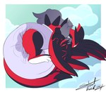 ambiguous_gender big_diaper clean_diaper diaper feral holding_object holding_plushie plushie print_diaper sleeping solo steelshark nintendo pokemon generation_2_pokemon generation_6_pokemon hybrid legendary_pokemon lugia pokemon_(species) yveltal absurd_res hi_res