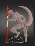 anthro balls genitals looking_at_viewer male penis presenting raised_tail solo staff tail woffler tower_of_god rak_wraithraiser crocodile crocodilian reptile scalie 3:4 hi_res