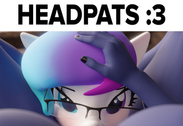 ambiguous_oral anthro anthrofied black_nails blue_body blue_eyes blue_hair breasts caption colored_nails duo eyebrows eyewear female female/female female_pov first_person_view glasses gradient_hair hair headpat heterochromia looking_at_viewer multicolored_hair nails purple_eyes purple_hair shitpost two_tone_hair white_body anthroponiessfm hasbro my_little_pony aurora_starling fan_character midnight_music earth_pony equid equine horse mammal pony 3d_(artwork) absurd_res blender_(artwork) digital_media_(artwork) hi_res meme