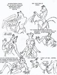 alyn_gryphon anthro black_and_white c-snake canid canine comic english_text feet female feral forced fox genitals infected infestation living mammal monochrome parasite pawpads paws penetration pussy slime soles solo text toes