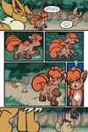 6_panel_comic ambiguous_gender bandage biped black_eyes black_nose black_text brown_body brown_eyes brown_hair dialogue exclamation_point eyebrows eyelashes eyes_closed feral fluffy fluffy_tail forest fur gameplay_mechanics grass group gui hair health_bar holding_object looking_at_another looking_back looking_back_at_another motion_lines multi_tail neck_tuft one_eye_closed open_mouth open_smile outside page_number pawpads paws plant pupils quadruped question_mark sitting smile sound_effects speech_bubble standing tail talking_to_another text toony translucent translucent_hair tree tuft white_pupils white_sclera white_text wounded virmir nintendo pokemon pokemon_mystery_dungeon spike_chunsoft virmir_(character) zinc_(zincxiron) axew eevee generation_1_pokemon generation_5_pokemon human mammal pokemon_(species) vulpix 2025 2:3 absurd_res comic english_text hi_res