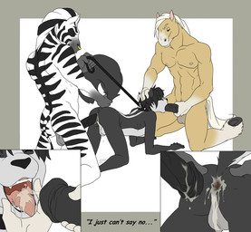 after_sex all_fours anal anal_penetration animal_genitalia animal_penis anthro anthro_on_anthro anthro_penetrated anthro_penetrating anthro_penetrating_anthro anus arm_support arms_bent backsack balls bent_legs big_muscles big_penis black_penis bodily_fluids butt collar cum cum_in_mouth cum_inside cum_on_tongue cumshot cumshot_in_mouth cutaway doggystyle dominant dominant_male double_penetration ejaculation equine_genitalia equine_penis erection facial_piercing fellatio forward_arm_support from_behind_position genital_fluids genitals gloves_(marking) group group_sex hand_on_another's_head hand_on_another's_tail hand_on_head hand_on_own_penis hand_on_penis hand_on_tail head_grab holding_leash holding_object holding_penis hooves interspecies kneeling kneeling_sex larger_dom larger_male leash leash_pull leg_markings male male/male male_penetrated male_penetrating male_penetrating_male markings muscular muscular_male nose_piercing nose_ring nude open_mouth open_smile oral oral_penetration orgasm penetration penile penile_penetration penis penis_in_ass piercing raised_tail ring_piercing septum_piercing sex side_view size_difference smaller_male smile socks_(marking) spitroast spread_butt spreading stripes submissive submissive_male tail tail_anus tail_grab text threesome tongue trio two_doms_one_sub holly_marie_ogburn gothicskunk zeeb_(holly_marie_ogburn) equid equine horse mammal mephitid skunk zebra digital_media_(artwork) english_text full-length_portrait portrait