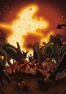 blood canine dog female fire gore hard_vore horn houndoom human jasmine_(pokemon) mammal nintendo pokéball pokémon sabaku_chitai snuff steelix video_games vorarephilia vore
Rating: Questionable
Score: 12
User: cookiekangaroo
Date: November 07, 2011