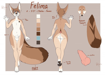 animal_genitalia animal_penis anthro balls border canine_genitalia canine_penis disembodied_penis erection femboy fully_sheathed fur genitals hair knot looking_at_viewer male nude penis sheath simple_background solo thick_thighs white_border wide_hips redpixie felima_(character) canid canine fennec_fox fox mammal true_fox model_sheet