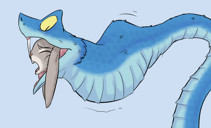 blue_body blue_scales duo fangs female fur grey_body grey_fur male oral_vore rabbit_ears scales swallowing teeth vore yellow_eyes da~blueguy disney zootopia gary_de'snake judy_hopps european_rabbit lagomorph leporid mammal oryctolagus pit_viper rabbit reptile scalie snake viper