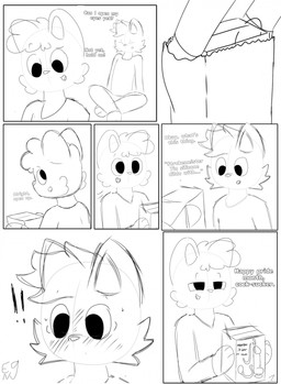 anthro blush boyfriend/girlfriend clothed clothing cumlube dialogue dildo duo eyes_closed female fur genitals gift hair imminent_oral imminent_pegging imminent_sex lgbt_pride male male/female open_mouth penis playful_banter playful_expression romantic romantic_couple sex_toy sitting smile squirting_dildo surprised tail text eggnaug lgbt_pride_month lucy_(eggnaug) marshall_(eggnaug) domestic_cat felid feline felis mammal comic digital_media_(artwork) guide_lines hi_res sketch unfinished