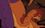 anthro apode big_breasts breasts butt duo female genitals legless male male/female nude penetration serpentine sex smile split_form tail vulva leopold_visette draconcopode human humanoid lamia mammal reptile scalie snake 2d_animation animated frame_by_frame short_playtime