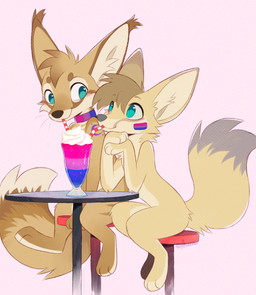 anthro biped countershade_torso countershading duo feet front_view fur furniture hair male nude nude_anthro nude_male simple_background sitting smile table tail toes aseethe canid canine fox mammal 2026 digital_drawing_(artwork) digital_media_(artwork)