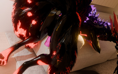 9_tails anal anal_penetration anthro anus ass_up balls bioluminescence bioluminescent_penis bodily_fluids butt cum cum_in_sex_toy cum_on_sofa dildo dildo_in_ass dildo_insertion feathers feet furniture genital_fluids genitals glowing glowing_genitalia glowing_penis inside lying male multi_tail object_in_ass on_front pawpads penetrable_sex_toy penetration penis rug sex_toy sex_toy_in_ass sex_toy_insertion sofa solo spread_tails spread_wings tail tired toes wings kyuvulpes kyu_vulpes canid canine fox mammal rexouium 16:10 3d_(artwork) digital_media_(artwork) hi_res widescreen