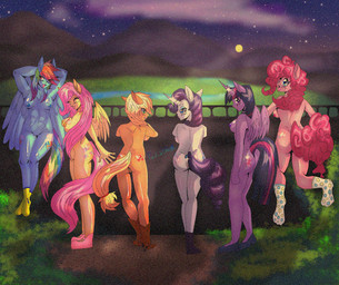 anal anal_penetration anthro anthrofied blue_body breasts buttplug buttplug_in_ass buttplug_insertion female freckles group object_in_ass orange_body penetration pink_body plug_(sex_toy) plug_insertion purple_body sex_toy sex_toy_in_ass sex_toy_insertion white_body yellow_body paul_dsr friendship_is_magic hasbro my_little_pony applejack_(mlp) fluttershy_(mlp) pinkie_pie_(mlp) rainbow_dash_(mlp) rarity_(mlp) twilight_sparkle_(mlp) animal_humanoid equid equine horse humanoid mammal pony hi_res