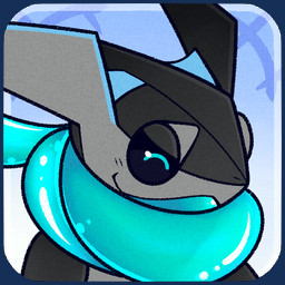anthro black_sclera blue_body blue_eyes blue_markings blue_tongue blush blush_lines ear_markings eyes_closed grey_body grey_skin happy long_tongue male male_anthro markings multicolored_body solo tongue tongue_out lemonmenace nintendo pokemon pokemon_mystery_dungeon spike_chunsoft fan_character side_b side_beta_(greninja) amphibian frog generation_6_pokemon greninja pokemon_(species) shiny_pokemon 1:1 2024 digital_media_(artwork) headshot_portrait portrait