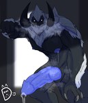 abs animal_genitalia anthro arm_tuft beard big_pecs big_penis bodily_fluids breath dripping erection facial_hair fur genital_fluids genital_slit genitals grin horn huge_pecs huge_penis knot knotted_penis lactating leaking_precum looking_at_viewer male male_lactation milk musk musk_clouds nipples nude pecs penis precum precum_drip scales slit_penis smile solo tail tuft tusks donisette capcom monster_hunter mythology arkveld dragon flying_wyvern furred_dragon furred_scalie mythological_creature mythological_scalie scalie absurd_res hi_res