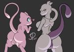 anthro backsack balls big_breasts blue_eyes breasts duo female frown genitals heart_symbol horn legendary_duo male mew_duo nude purple_eyes simple_background smile tail slash_void nintendo pokemon generation_1_pokemon legendary_pokemon mammal mew_(pokemon) mewtwo pokemon_(species) 2017 absurd_res hi_res