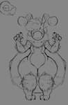 anthro bedroom_eyes femboy fur grey_background looking_at_viewer male narrowed_eyes seductive simple_background slightly_chubby slightly_chubby_anthro slightly_chubby_male solo thick_thighs ruben_sling arthropod bee hymenopteran insect monochrome sketch