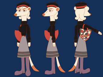anthro belt beret black_clothing black_sweater black_topwear black_turtleneck boots bottomwear clothing curly_hair eyebrows eyelashes female footwear fur grey_bottomwear grey_clothing grey_skirt hair hat headgear headwear long_tail orange_nose paws purple_boots purple_clothing purple_eyes purple_footwear purse red_purse round_ears shoes simple_background skirt solo sweater tail topwear transparent_background turtleneck unimpressed white_body white_fur white_hair schreckengast dalenka_novosad mammal mustelid musteline stoat true_musteline weasel 2025 4:3 absurd_res alpha_channel digital_drawing_(artwork) digital_media_(artwork) hi_res model_sheet