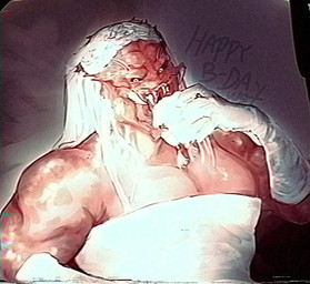 breasts cake clothing dessert dress eating female food gloves hair handwear solo teeth wedding_cake wedding_dress pankotent predator_(franchise) alien humanoid yautja