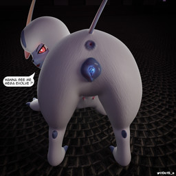 animal_genitalia animal_vulva anus blush canine_genitalia canine_vulva female feral fur genitals looking_at_viewer looking_back lumiose_city mega_stone mega_stone_in_body mega_stone_in_vagina nipples solo solo_focus speech_bubble talking_to_viewer white_body white_fur dc15_a nintendo pokemon absol canid canine generation_3_pokemon mammal pokemon_(species) absurd_res hi_res