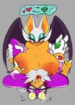 anthro big_breasts blush breasts duo female female/female huge_breasts inverted_nipples nipples pinned pinned_to_ground chilispice sega sonic_riders sonic_the_hedgehog_(series) rouge_the_bat wave_the_swallow avian bat bird hirundinid mammal oscine passerine swallow_(bird) absurd_res hi_res