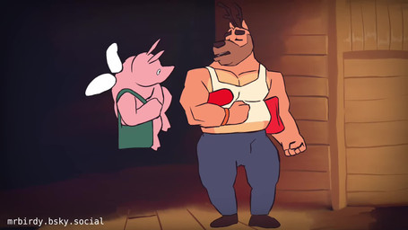 ahegao animal_genitalia anthro asphyxiation bodily_fluids choking choking_on_penis clothing cockslap cum deep_throat duo elderly equine_genitalia fellatio genital_fluids genitals looking_pleasured male male/male musclegut muscular oral oral_penetration penetration penile sex slap undressing undressing_another birdy rudolph_the_red-nosed_reindeer deer domestic_pig humanoid mammal new_world_deer reindeer suid suine sus_(pig) animated hi_res long_playtime webm