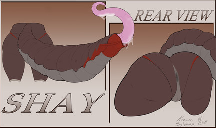 animal_genitalia anthro anus arthropod_abdomen arthropod_abdomen_genitalia arthropod_abdomen_penis big_butt brown_background butt cerci_(anatomy) faceless_anthro faceless_character faceless_male genital_slit genitals male ovipositor ovipositor_penis penis prehensile_penis presenting presenting_anus presenting_hindquarters rear_view simple_background solo tan_background tapering_penis thick_thighs wide_hips lotsandlotsoft1 shay_milner arthropod insect mantis