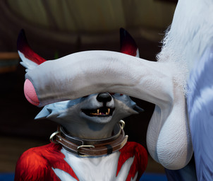 anthro anthro_on_anthro balls big_penis big_penis_appreciation collar duo foreskin fur genitals grey_body grey_fur humanoid_genitalia humanoid_penis inside male male/male multicolored_body nude penis penis_covering_eyes size_difference smaller_male these_aren't_my_glasses nuber blizzard_entertainment warcraft canid canine canis fox mammal vulpera werecanid werecreature wolf worgen 3d_(artwork) absurd_res digital_media_(artwork) hi_res