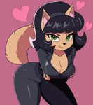 anthro breasts cleavage clothed clothing curvy_figure female heart_symbol hourglass_figure solo lirudraw nickelodeon t.u.f.f._puppy kitty_katswell domestic_cat felid feline felis mammal absurd_res hi_res