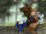 4:3 absurd_res anal anal_penetration animal_genitalia anthro anthro_on_anthro anthro_penetrated anthro_penetrating anthro_penetrating_anthro antlers bdsm bloudin_(whatisdamatter) bondage bound canid canine canis cervine clenched_teeth curling_toes deer duo elk eyes_closed feet forced genitals grimace hands_tied hi_res horn larger_male male male/male male_penetrated male_penetrating male_penetrating_male mammal muzzle_(object) muzzled nude open_mouth outside penetration penis plant rape_play restraints rope rope_bondage sex sheath size_difference smaller_male smaller_penetrated spread_toes submissive submissive_male teeth toes tree vellum waist_grab wolf