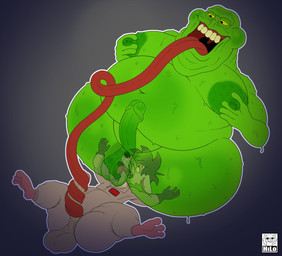 anal anthro balls belt big_balls big_butt big_penis black_clothing black_eyes black_gloves black_hair black_handwear black_nose bodysuit brown_bodysuit brown_clothing brown_skinsuit butt clothing duo facesitting fur genitals gloves green_body green_nipples green_nose hair half-closed_eyes hand_on_moob hand_on_own_moob handwear high-angle_view huge_butt long_tongue looking_pleasured lying male male/male male_rimmed male_rimming male_rimming_male moobs name_tag narrowed_eyes nipples obese obese_humanoid on_back oral overweight overweight_humanoid penis rimming rimming_male sex sitting sitting_on_another skinsuit tan_body tan_ears tan_fur teeth thick_thighs three-quarter_view tight_clothing tongue tongue_out tonguejob unzipped yellow_sclera zipper itsme_hilo ghostbusters clover_clive american_opossum ghost humanoid mammal marsupial spirit 2026 digital_media_(artwork) hi_res signature
