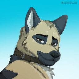 collar feral fur gaze hair male outside shepherd sky text thathornycat lenny_(ownerofallgames) canid canine mammal 1:1 hi_res sketch url