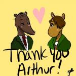 blush brown_body brown_fur brown_hair duo fur hair heart_symbol husband husband_and_husband interspecies male male/male married_couple necktie dirt-face-1st-place arthur_(series) nigel_ratburn patrick_ratburn aardvark mammal murid murine rat rodent 1:1 hi_res