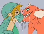 anthro big_ears blin_(tloz) bokoblin clothed clothed_male clothing color_edit colored colored_sketch crossdressing duo femboy french_kissing gerudo_outfit haz3y horn humanoid humanoid_pointy_ears hylian kiss_on_lips kissing large_tongue link male male/male mammal mask nintendo red_body red_skin sharp_teeth sketch snout suina teeth the_legend_of_zelda third-party_edit tongue tongue_out tusks ungulatr