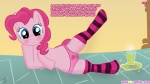 16:9 blue_eyes blush bodily_fluids camel_toe clothing container cup cutie_mark earth_pony english_text equid equine female feral friendship_is_magic fur genital_fluids hair hasbro hi_res horse looking_at_viewer lying mammal my_little_pony on_side panties peeing peeing_into_cup pink_body pink_fur pink_hair pinkie_pie_(mlp) pony solo text underwear unknown_artist urine watersports widescreen