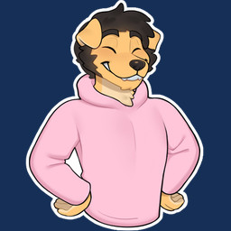 anthro black_hair clothing eyes_closed facial_hair fangs fur grin hair hoodie male sideburns smile solo teeth topwear yellow_body yellow_fur frank_motta nao_o'connor bird_dog canid canine canis domestic_dog golden_retriever hunting_dog mammal retriever 1:1 alpha_channel