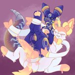 after_sex anal animal_genitalia ball_size_difference balls bdsm big_penis blush bodily_fluids bondage bound duo feral feral_on_feral fusion genitals improvised_bondage looking_pleasured male male/male penis pokemon_fusion yaco_(artist) nintendo pokemon ice_cream_sylveon(yaco) volt(kiote) eeveelution future_pokemon generation_2_pokemon generation_6_pokemon generation_9_pokemon legendary_pokemon miraidon paradox_pokemon pokemon_(species) sylveon umbreon hi_res