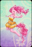 anthro anthrofied border clothing dress female fur hair happy illegible_signature jumping long_hair pattern_background pink_body pink_fur pink_hair simple_background solo stripes summer tail transparent_background transparent_border cosmicunicorn friendship_is_magic hasbro my_little_pony pinkie_pie_(mlp) earth_pony equid equine horse mammal pony 2011 alpha_channel