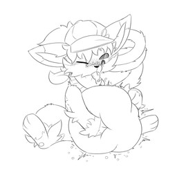 ambiguous_feral ambiguous_gender ambiguous_pred belly belly_squish big_belly blep bloated blush blush_lines bodily_fluids cheek_blush cheek_tuft clothed clothed_feral clothing coiled_tail dipstick_ears dripping drooling drooling_tongue ear_markings facial_tuft feral feral_pred fluffy fluffy_tail fully_inside fur half-closed_eyes hand_on_belly hand_on_own_belly hands_on_own_belly hat headgear headwear huge_belly iris kerchief long_tail looking_at_belly looking_at_own_belly looking_at_self looking_down looking_down_at_belly looking_down_at_self monotone_background motion_lines mouth_closed multicolored_ears narrowed_eyes neckerchief neckwear nose_blush one_eye_closed pointy_ears prick_ears quadruped rumbling_stomach saliva saliva_drip saliva_on_tongue same_size_vore simple_background sitting sitting_on_ground snout soft_vore solo squish tail tail_brush tongue tongue_out tuft unseen_prey vore white_background raftail nintendo pokemon silk_(yesthisisgoocat) felid feline felis generation_4_pokemon glameow mammal pokemon_(species) 1:1 2025 black_and_white digital_drawing_(artwork) digital_media_(artwork) english_description full-length_portrait hi_res monochrome portrait sketch