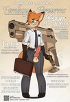 animal_genitalia animal_penis anthro balls barefoot belt bodily_fluids bottomwear briefcase canine_genitalia canine_penis cheek_tuft clothing dripping eyewear facial_tuft feet femboy fur genital_fluids genitals glasses green_eyes gun handgun head_tuft knot knotted_penis m17 magazine male movie_reference multicolored_body multicolored_fur necktie pants penis pens precum precum_drip qr_code ranged_weapon shirt shirt_pocket smoke solo text throbbing throbbing_penis topwear tuft weapon wearing_glasses marcus_gray falling_down_(movie) femboys_and_firearms sig_sauer d-fens canid canine fox mammal 3:4 cover english_text hi_res magazine_cover
