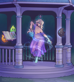 ambiguous_gender black_body blonde_hair book breasts clothing crown gazebo genitals grass green_body group gynomorph hair headgear holding_book holding_object holding_staff human_to_anthro intersex looking_down magic navel nipples orange_body penis plant species_transformation staff transformation translucent translucent_clothing keffotin mario_bros mythology nintendo super_mario_galaxy rosalina_(mario) dragon human luma mammal mythological_creature mythological_scalie scalie 2025 digital_media_(artwork) hi_res trans_(lore) trans_woman_(lore)