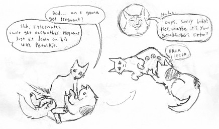 animal_genitalia animal_penis bad_parenting before_and_after belly big_belly blush blush_lines breastfeeding dialogue duo feline_anus feline_genitalia feline_penis female feral forced forced_partners fur genitals group humiliation imminent_sex instruction kneading laughing_at_another lying male male/female nipple_fetish nipple_play nipple_suck nipples penis pregnant pregnant_female purring questionable_consent sad sibling_incest small_penis smile speech_bubble straddling straddling_penis sucking teats text trio underage_pregnancy white_body white_fur worried worried_face young young_on_young coyfang10 warriors_(book_series) fan_character domestic_cat felid feline felis mammal absurd_res english_text graphite_(artwork) hi_res monochrome sketch story traditional_media_(artwork) grandchild_(lore) grandfather_(lore) grandfather_and_grandchild_(lore) grandparent_(lore) grandparent_and_grandchild_(lore) incest_(lore) parent_(lore) parent_and_child_(lore) trans_(lore) trans_man_(lore)
