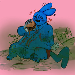 anthro belly belly_overhang big_moobs bobtheoshawott body_hair bottomwear breasts burger chest_hair cleavage clothed clothing dirty_belly dirty_moob fart fart_cloud fart_fetish food gloves green_fart_cloud hairy_body hairy_moob half_naked handwear heart_symbol holding_food holding_object huge_moobs male moobs musk musky_armpit musky_body nipples obese obese_anthro obese_male overweight overweight_anthro overweight_male red_bottomwear red_clothing red_shorts rumbling_stomach shorts sitting sitting_on_ground slob sloppy_joe solo tail thick_tail thick_thighs riggy_the_runkey haplorhine humanoid hybrid lagomorph leporid mammal monkey primate rabbit runkey 1:1 hi_res